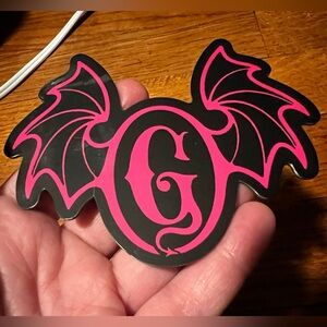 Black and Pink Winged Gideon Magnet